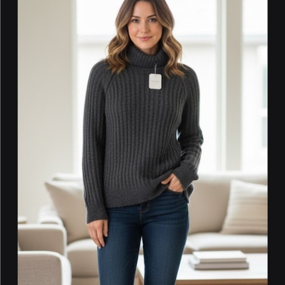 Altar'd State Charcoal Turtleneck Sweater